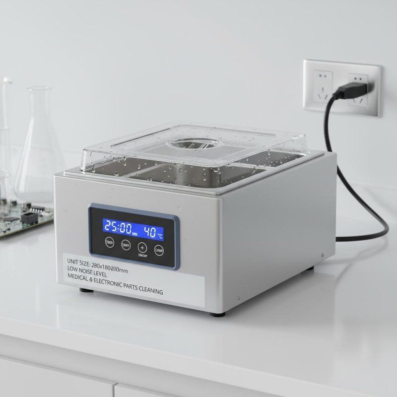 Μέγεθος μονάδας 280x180x200mm Υπερήχορος υπερήχων για καθαρισμό τραπεζικών και ηλεκτρονικών εξαρτημάτων