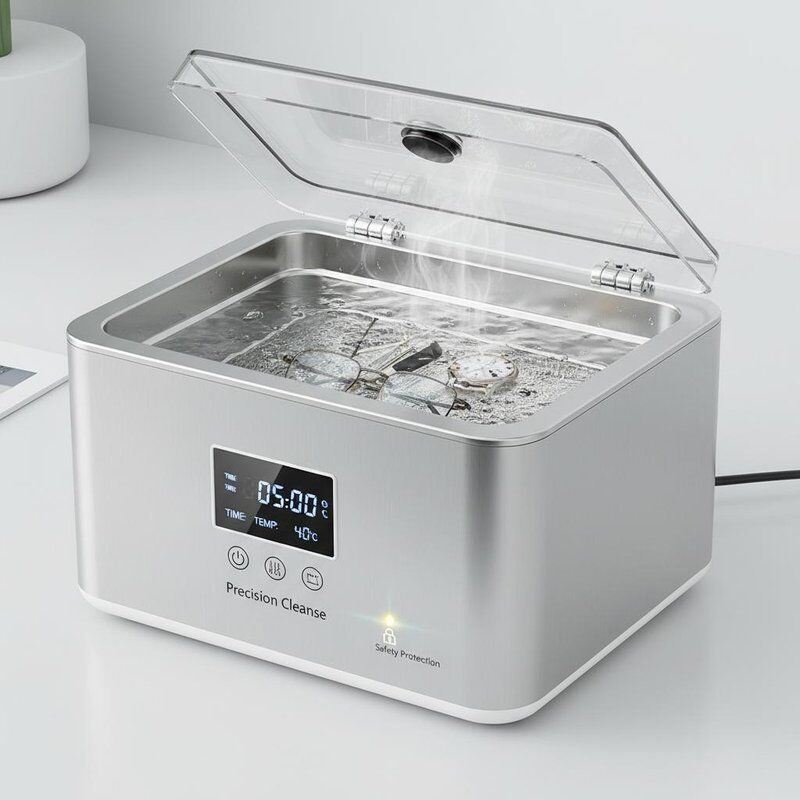 Ультразвуковая мойка настольная с защитой и резервуаром из нержавеющей стали для очистки прецизионного оборудования